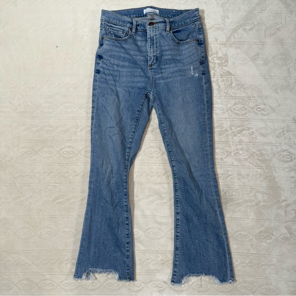 Loft High Waist‎ Flare Crop Jeans